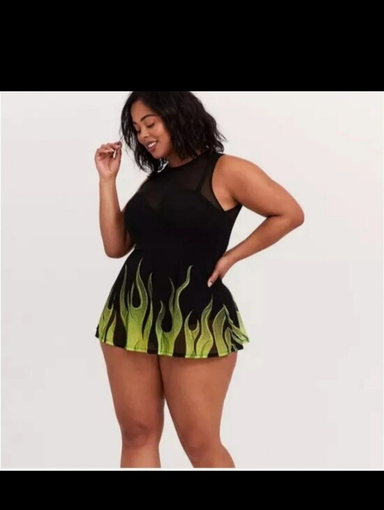 torrid Other - Torrid Disney Villians Maleficent Size 1X (14-16) Swimsuit W Skirting New W Tag